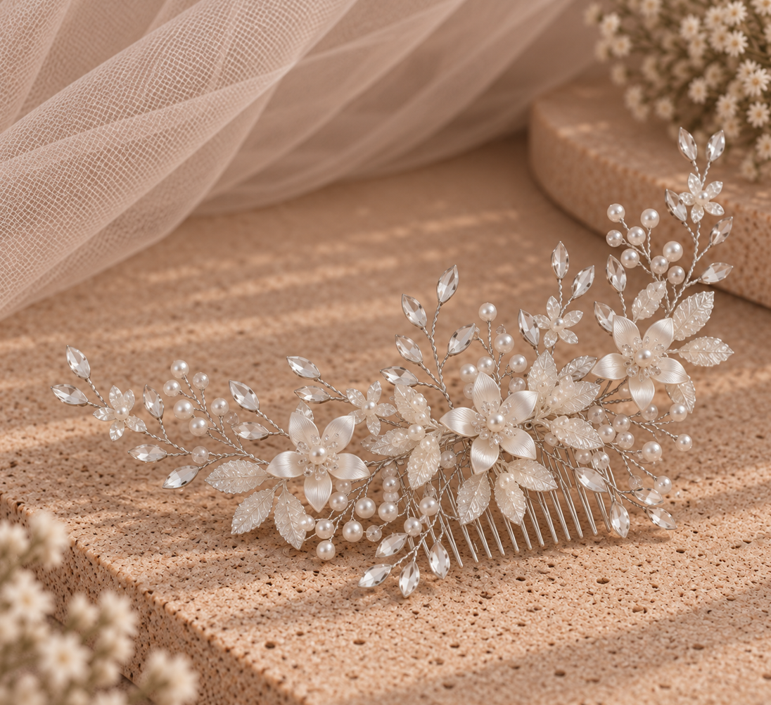Julia Silver Hair Comb