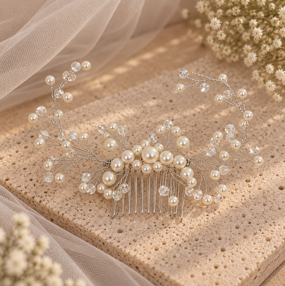 Anastasia Silver Hair Comb