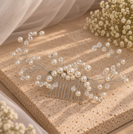 Anastasia Silver Hair Comb