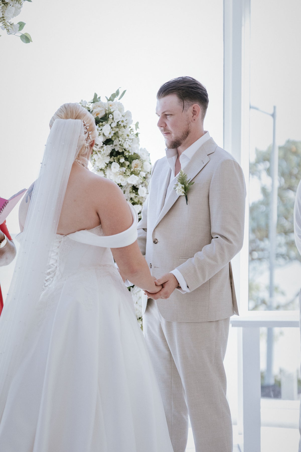 300cm Cathedral length Pearl Veil in Ivory