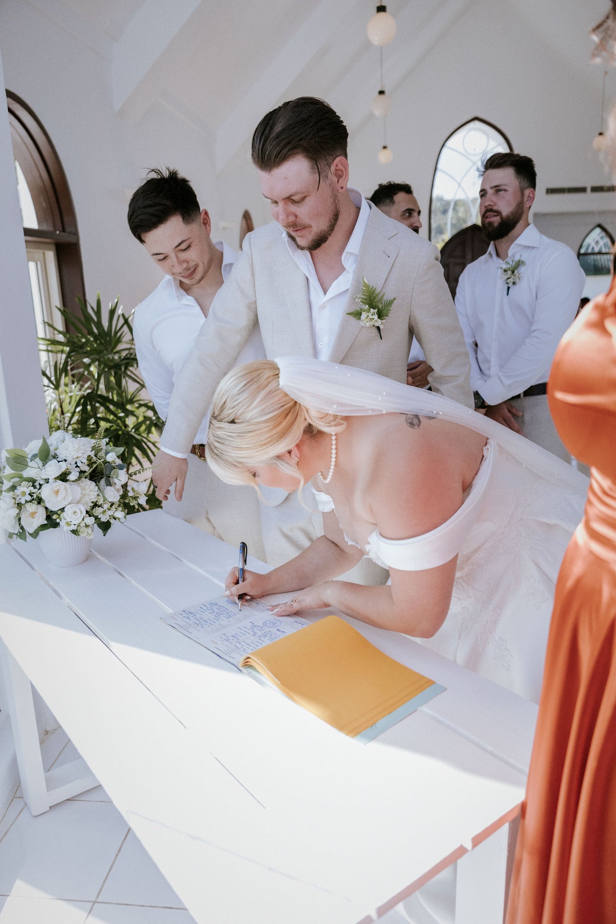 300cm Cathedral length Pearl Veil in Ivory